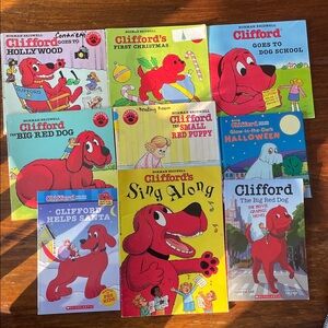 9 Mixed Lot of Nine Norman Bridwell Clifford the Big Red Dog Used Books